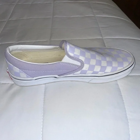 Vans Kids Slip-On Shoes - Purple Checkered - Picture 3 of 7